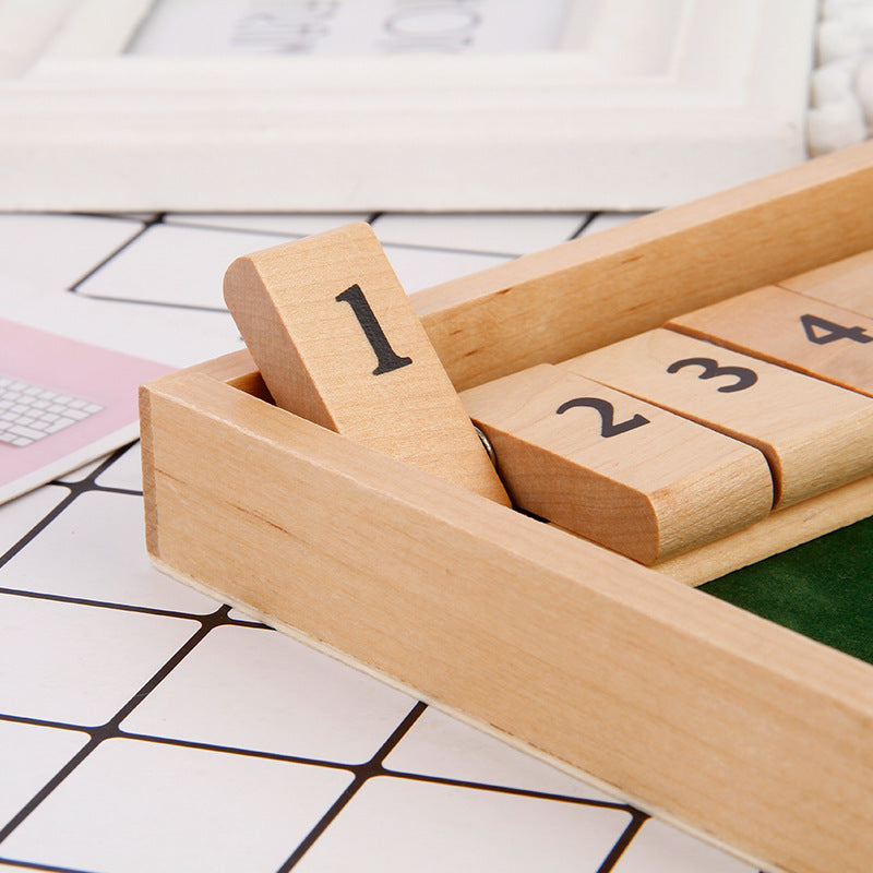 „Shut The Box“-Spiel – Lustiges Tisch-Mathespiel für Erwachsene und Kinder