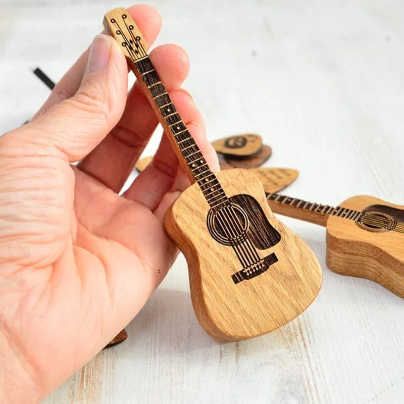 Træ akustisk guitar pick Box