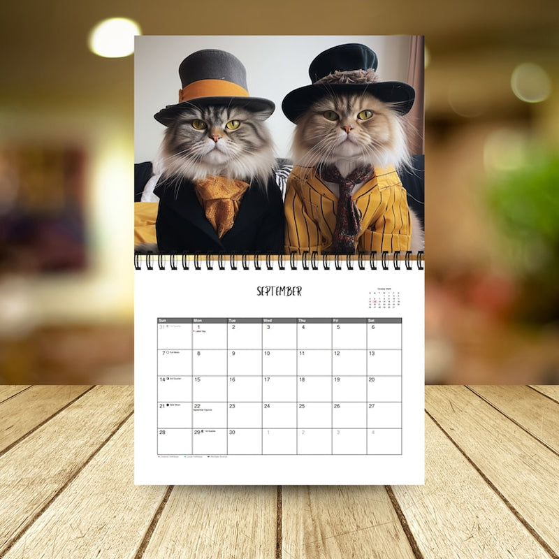 2025 Stilvoller Katzenkalender/Geschenk für Katzenliebhaber