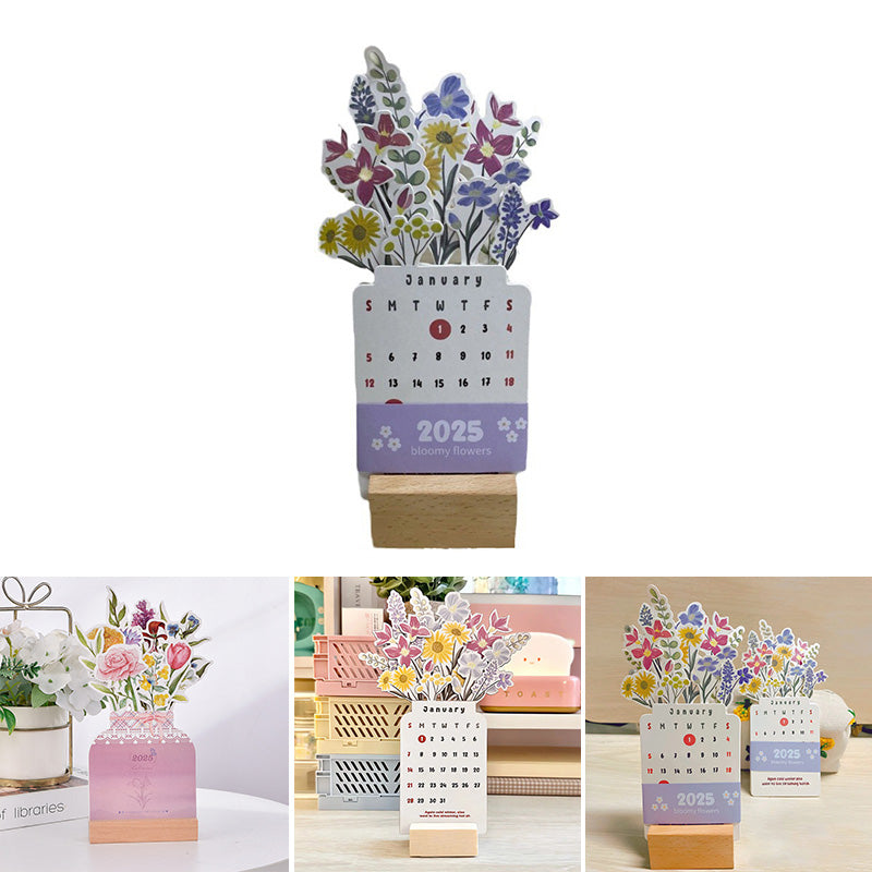 2025 Bloomy Flowers Tischkalender