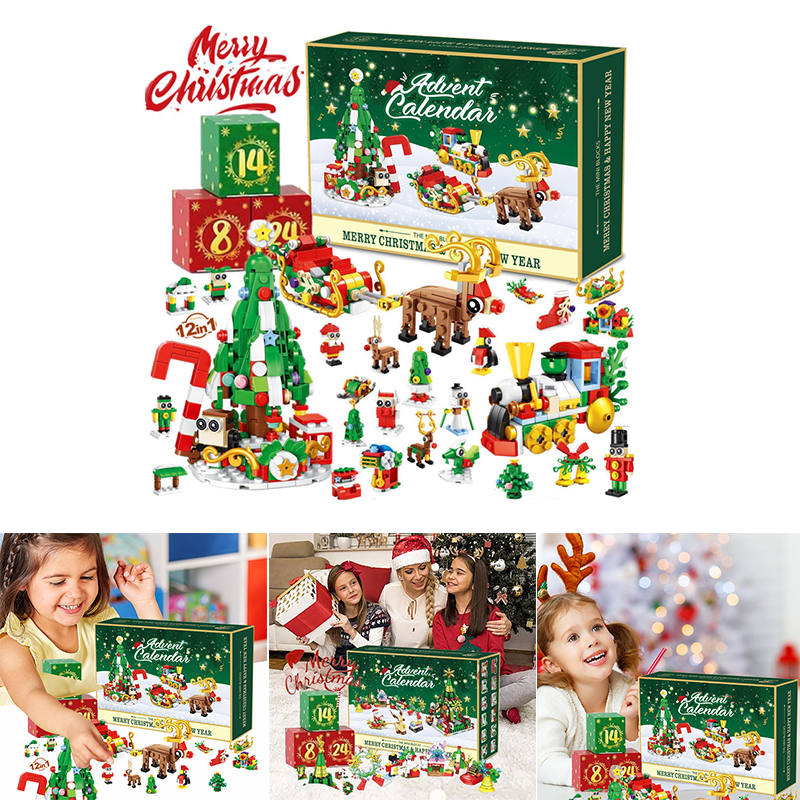 Neu Adventskalender Kinder-Weihnachts-Bausteine