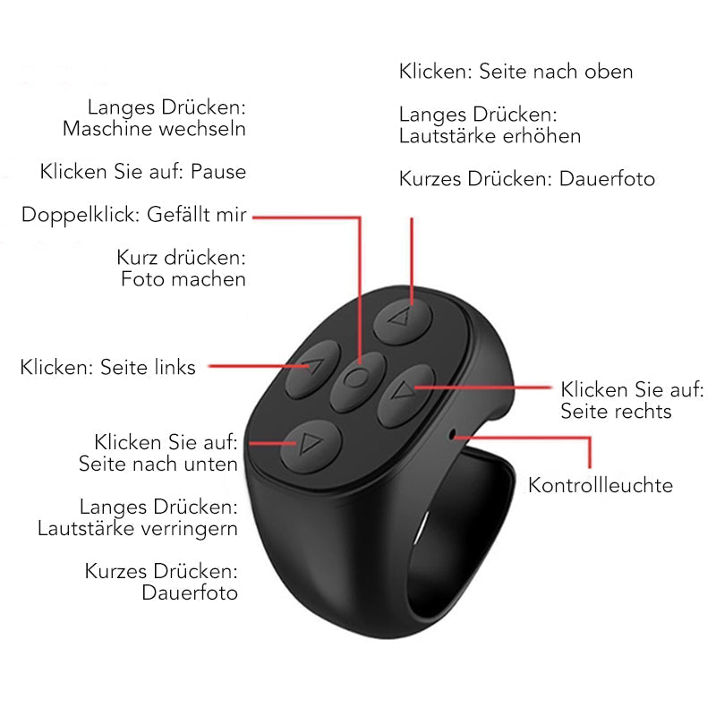 【Bis zu 55% Rabatt】Drahtlose Bluetooth-Fernbedienung per Fingertipp