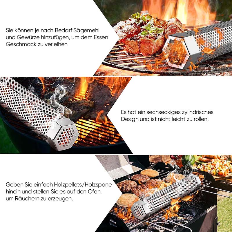 Pellet-Räucherrohr für alle Grills oder Räuchergeräte