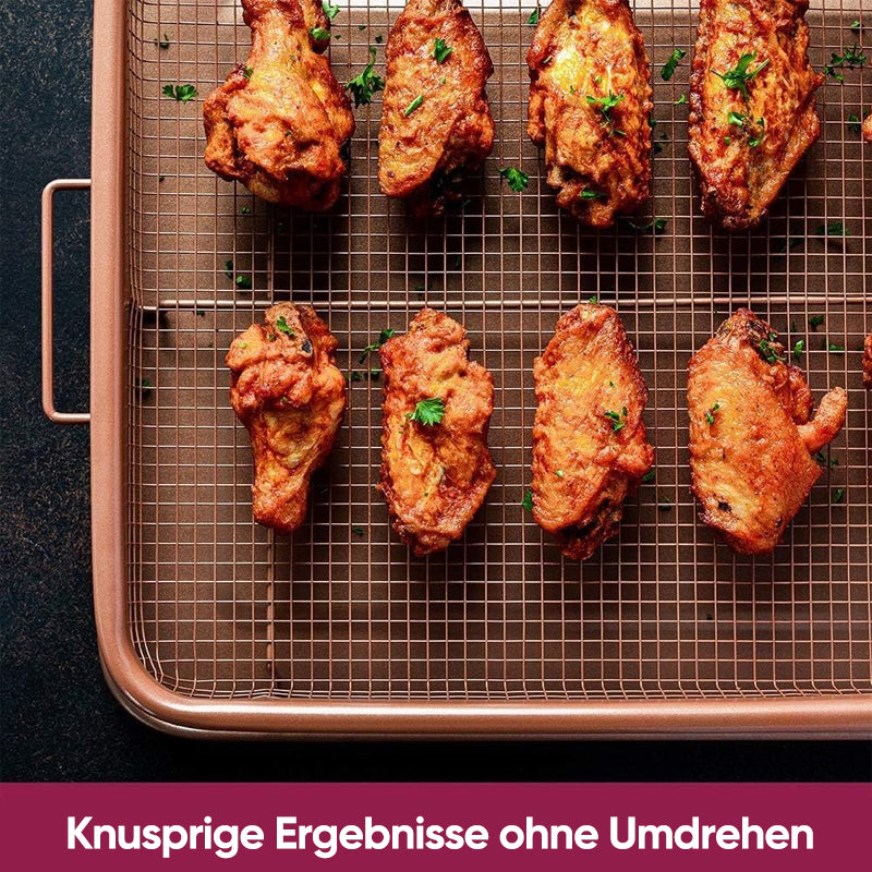 Antihaftbeschichteter Frittierkorb und Crisper-Tablett