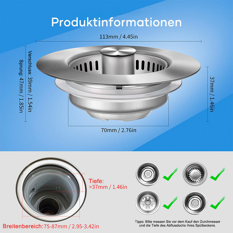 Bodenablauffilter aus Edelstahl