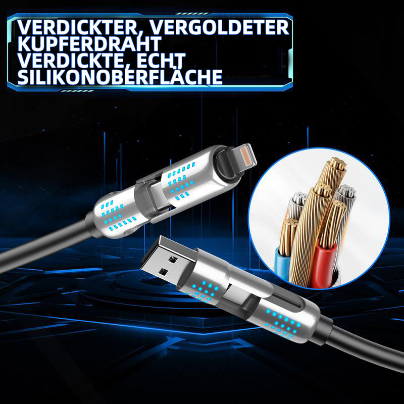 240W 4-in-1 USB-C Schnellladekabel