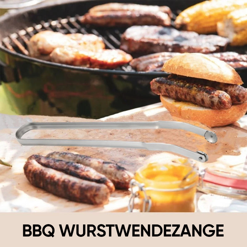 Zange zum Wenden von BBQ-Würstchen