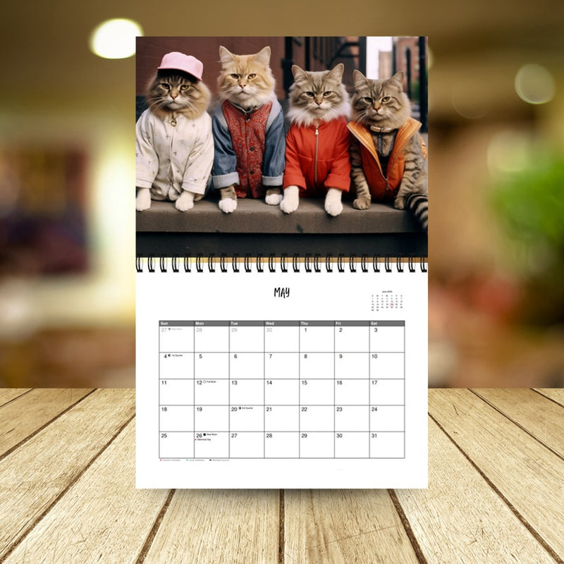 2025 Stilvoller Katzenkalender/Geschenk für Katzenliebhaber