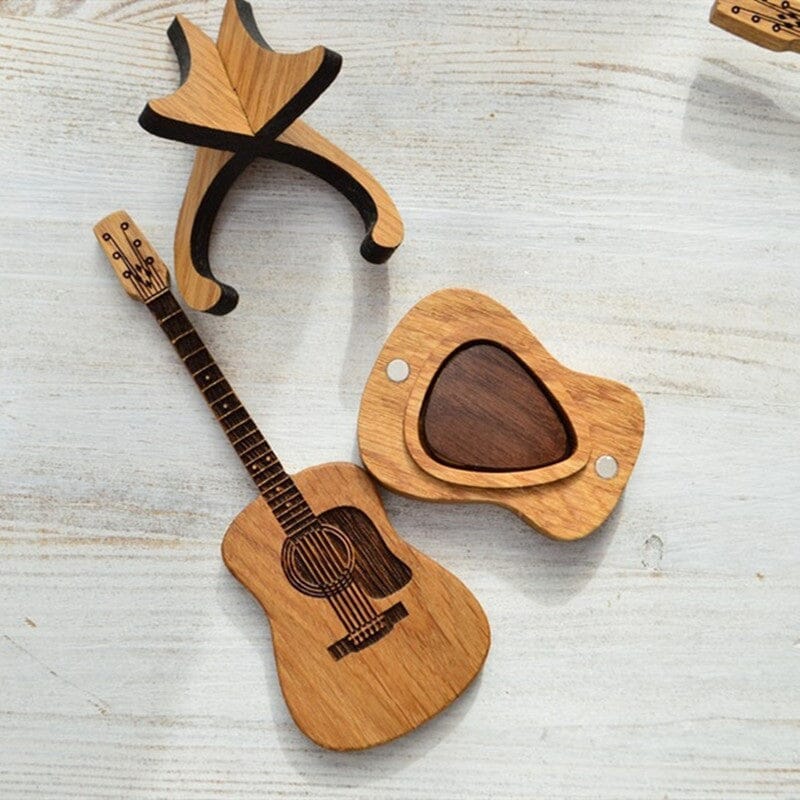 Træ akustisk guitar pick Box