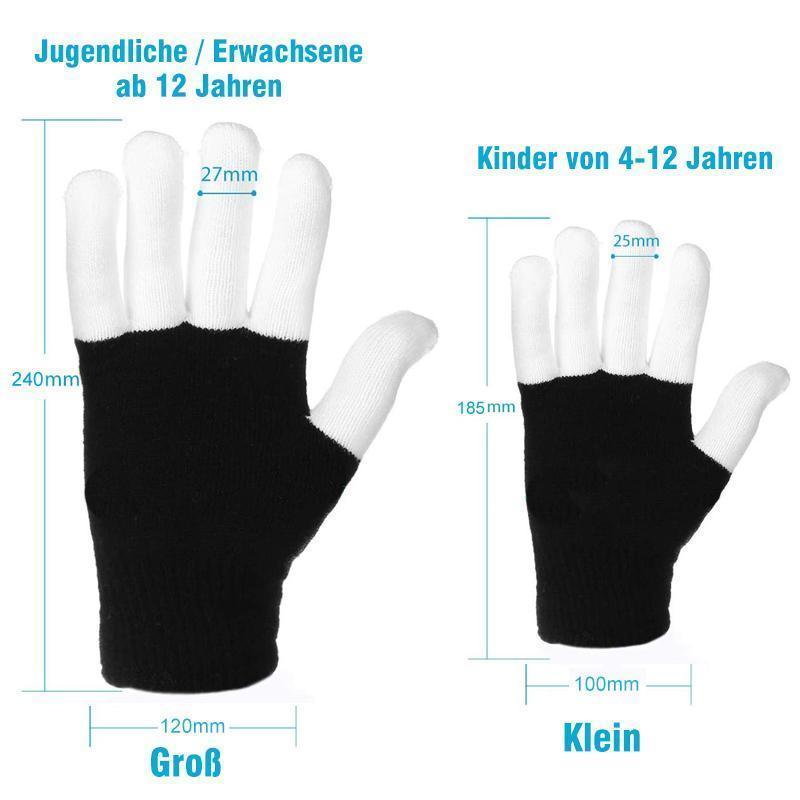 Leuchtende Handschuhe 3 Farben 6 Modi