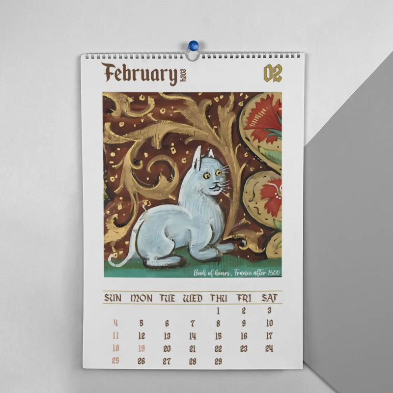 2024 Seltsame mittelalterliche Katzen Kalender